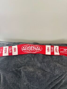 Official Licensed Red & White Fan Scarf with Tag